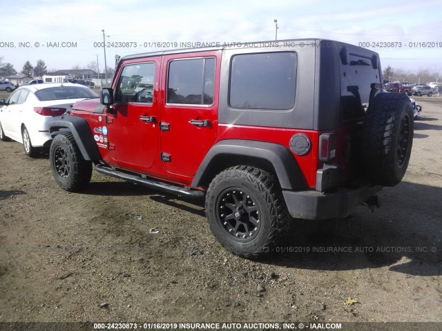 1J4GA69159L713749 - 2009 JEEP WRANGLER UNLIMITE RUBICON RED photo 3