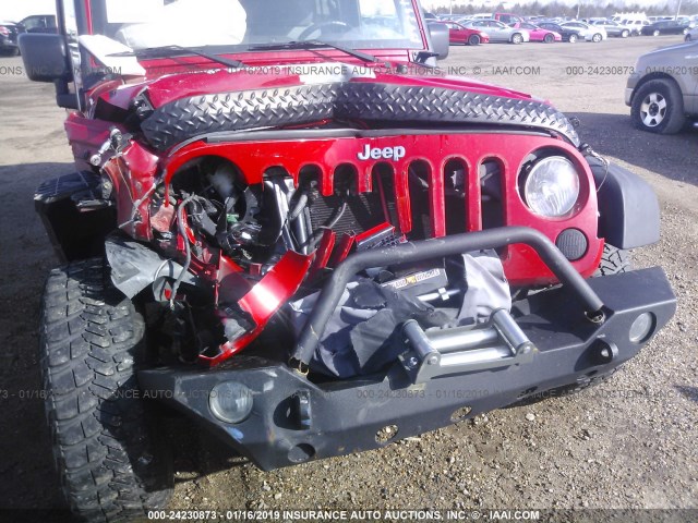 1J4GA69159L713749 - 2009 JEEP WRANGLER UNLIMITE RUBICON RED photo 6