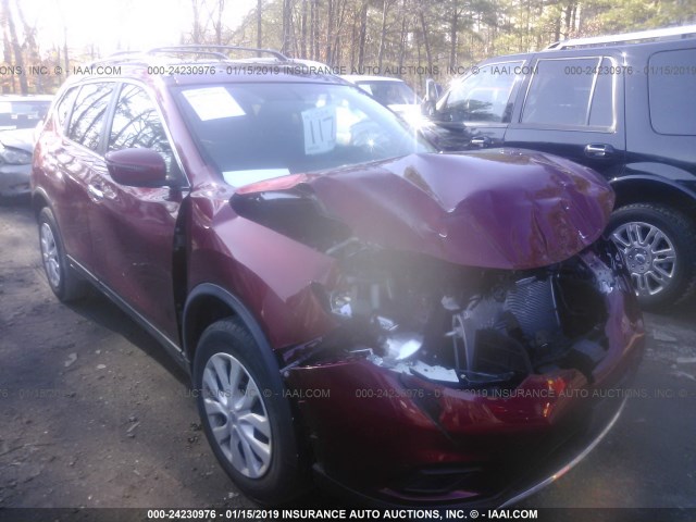 JN8AT2MTXGW026077 - 2016 NISSAN ROGUE S/SL/SV MAROON photo 1