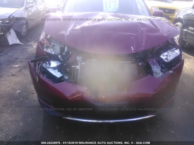 JN8AT2MTXGW026077 - 2016 NISSAN ROGUE S/SL/SV MAROON photo 6