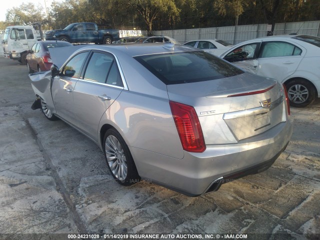 1G6AS5SS3J0175518 - 2018 CADILLAC CTS PREMIUM LUXURY SILVER photo 3