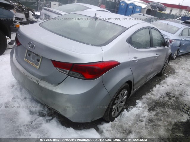 5NPDH4AE5BH060678 - 2011 HYUNDAI ELANTRA GLS/LIMITED SILVER photo 4