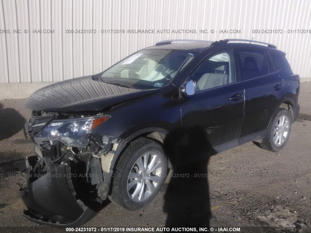 2T3DFREV4FW352818 - 2015 TOYOTA RAV4 LIMITED GRAY photo 2