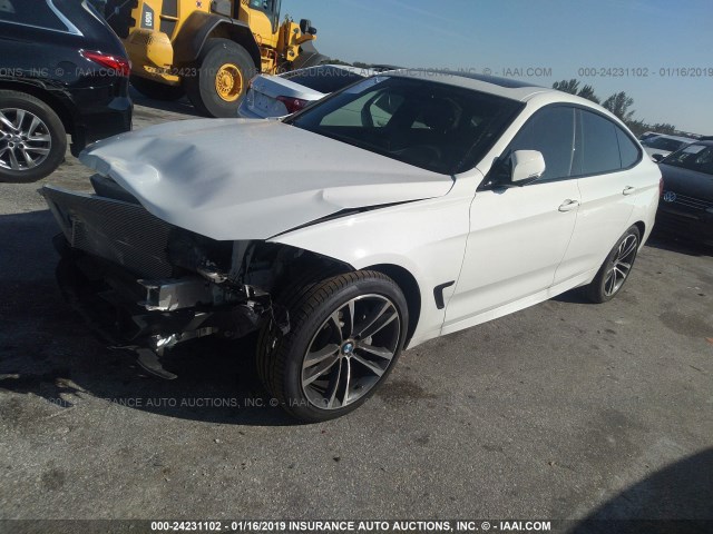 WBA3X9C51FD868916 - 2015 BMW 335 XIGT WHITE photo 2