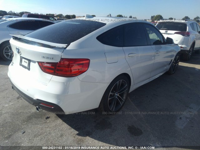 WBA3X9C51FD868916 - 2015 BMW 335 XIGT WHITE photo 4