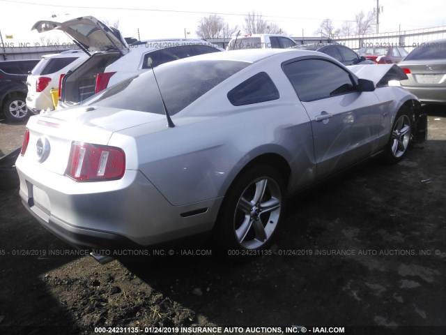 1ZVBP8CH1A5145005 - 2010 FORD MUSTANG GT SILVER photo 4