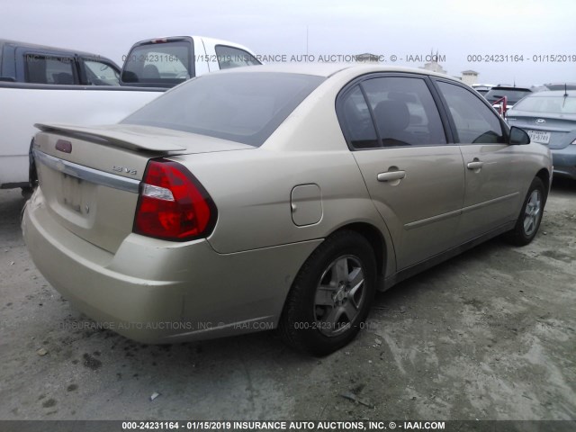 1G1ZT54805F142633 - 2005 CHEVROLET MALIBU LS GOLD photo 4