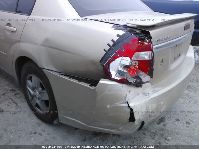 1G1ZT54805F142633 - 2005 CHEVROLET MALIBU LS GOLD photo 6
