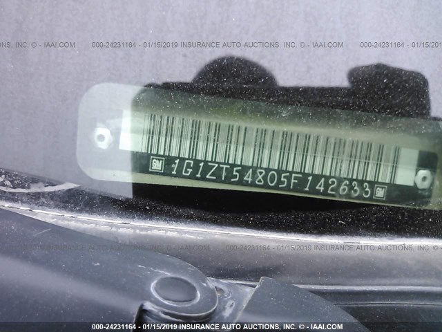 1G1ZT54805F142633 - 2005 CHEVROLET MALIBU LS GOLD photo 9