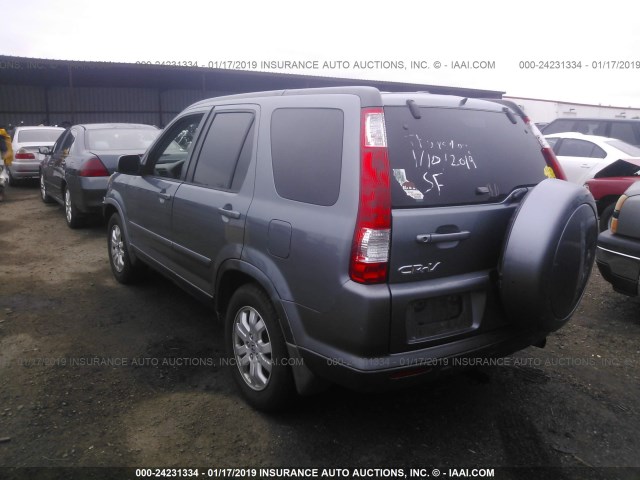 JHLRD78996C041986 - 2006 HONDA CR-V SE/EX GRAY photo 3