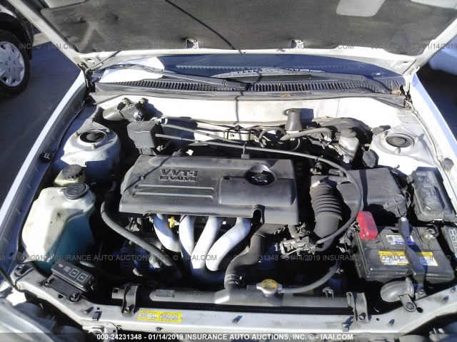 2T1BR12E91C499546 - 2001 TOYOTA COROLLA CE/LE/S ვერცხლისფერი ფოტო 10