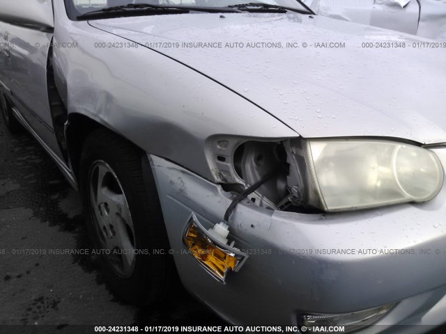 2T1BR12E91C499546 - 2001 TOYOTA COROLLA CE/LE/S ვერცხლისფერი ფოტო 6