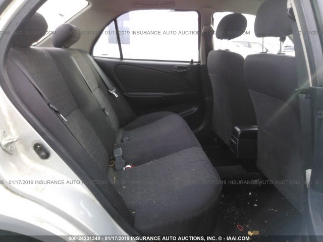 2T1BR12E91C499546 - 2001 TOYOTA COROLLA CE/LE/S ვერცხლისფერი ფოტო 8