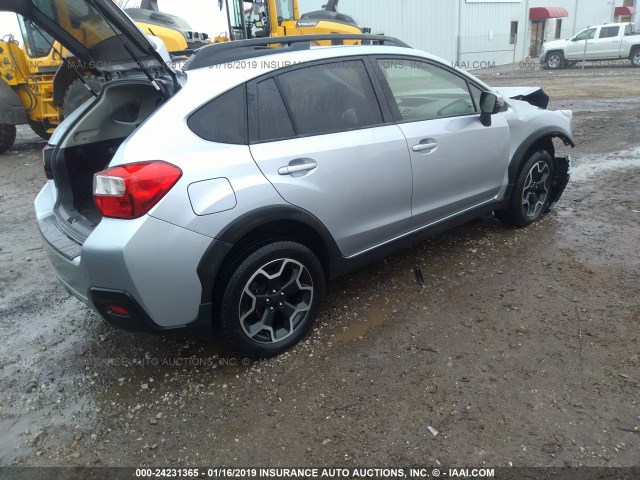 JF2GPAMC2F8268645 - 2015 SUBARU XV CROSSTREK 2.0 LIMITED SILVER photo 4