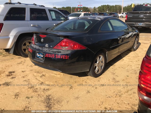 1ZWFT61L815607208 - 2001 MERCURY COUGAR V6 BLACK photo 4