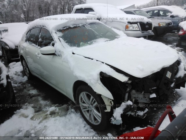 JN1CV6AR5AM453431 - 2010 INFINITI G37 WHITE photo 1