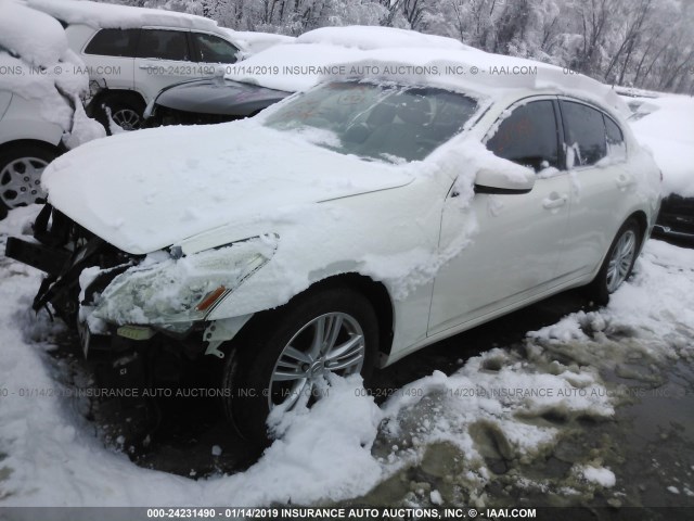 JN1CV6AR5AM453431 - 2010 INFINITI G37 WHITE photo 2