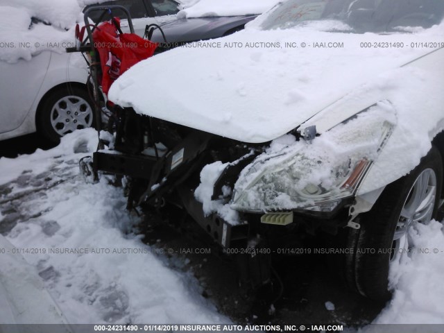 JN1CV6AR5AM453431 - 2010 INFINITI G37 WHITE photo 6