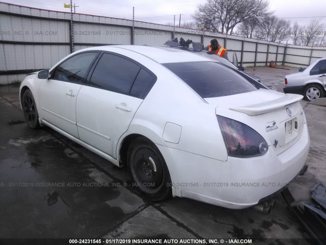 1N4BA41E67C855162 - 2007 NISSAN MAXIMA SE/SL WHITE photo 3