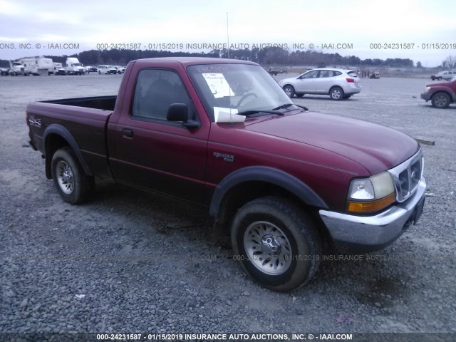 1FTYR11X6XPA85406 - 1999 FORD RANGER RED photo 1