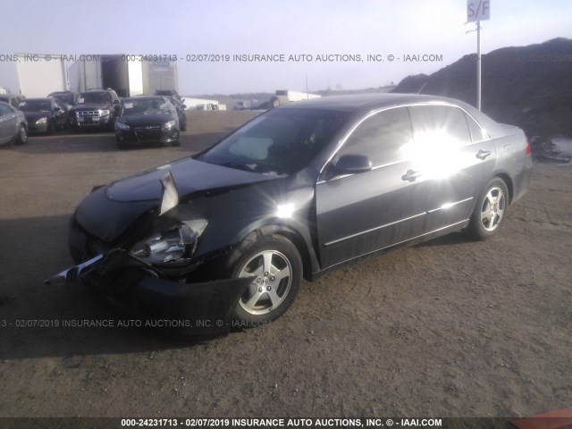 JHMCN36416C003070 - 2006 HONDA ACCORD HYBRID GRAY photo 2