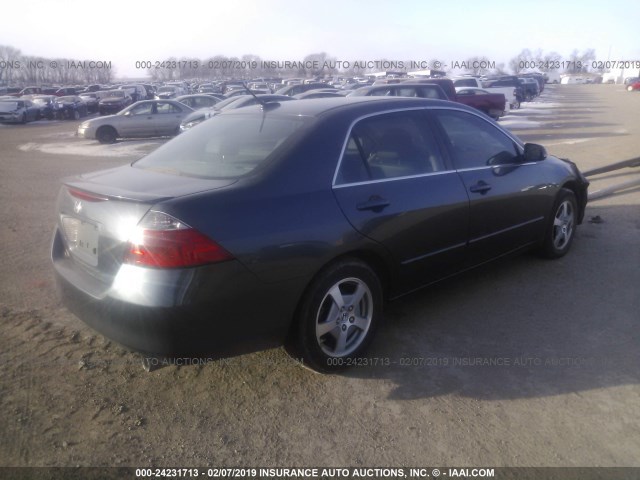 JHMCN36416C003070 - 2006 HONDA ACCORD HYBRID GRAY photo 4