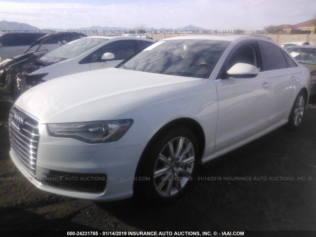 WAUDFAFC2GN073811 - 2016 AUDI A6 PREMIUM PLUS WHITE photo 2