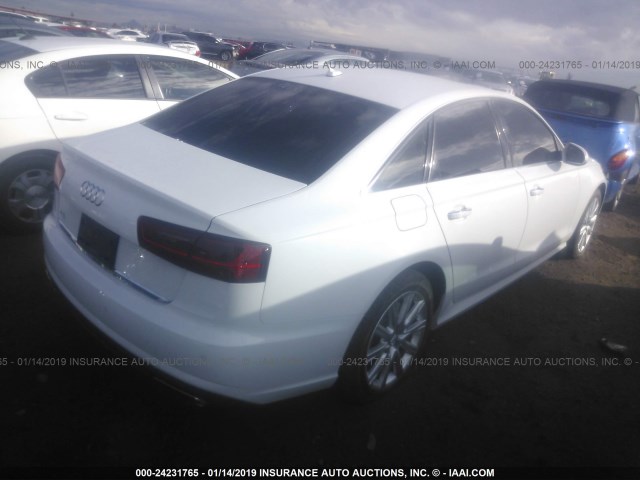 WAUDFAFC2GN073811 - 2016 AUDI A6 PREMIUM PLUS WHITE photo 4