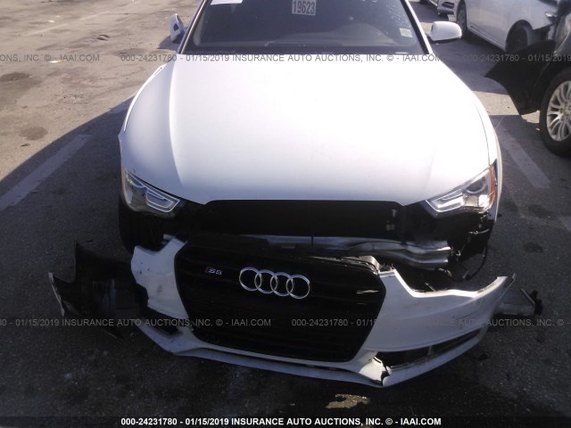 WAUCGAFR0EA048360 - 2014 AUDI S5 PREMIUM PLUS WHITE photo 6