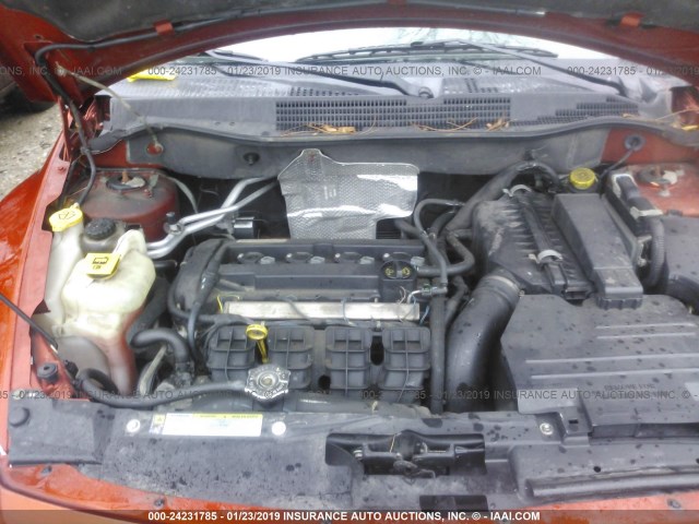 1B3HB48B98D738573 - 2008 DODGE CALIBER SXT ORANGE photo 10