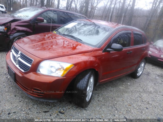 1B3HB48B98D738573 - 2008 DODGE CALIBER SXT ORANGE photo 2