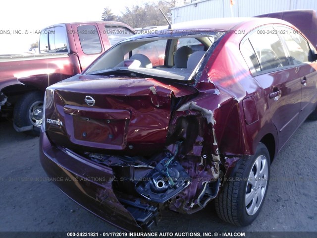 3N1AB61E58L670172 - 2008 NISSAN SENTRA 2.0/2.0S/2.0SL RED photo 6