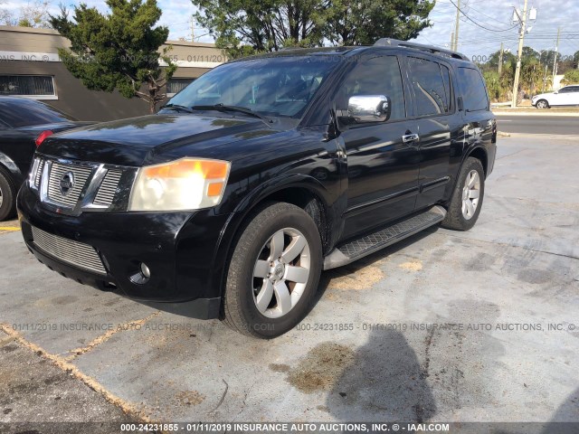 5N1BA08D68N609925 - 2008 NISSAN ARMADA BLACK photo 2