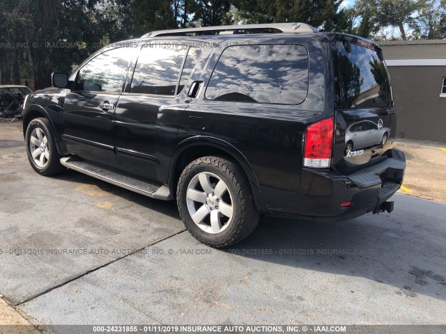 5N1BA08D68N609925 - 2008 NISSAN ARMADA BLACK photo 3