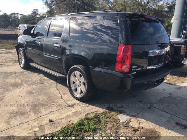 1GKFK16347J201081 - 2007 GMC YUKON XL K1500 BLACK photo 3