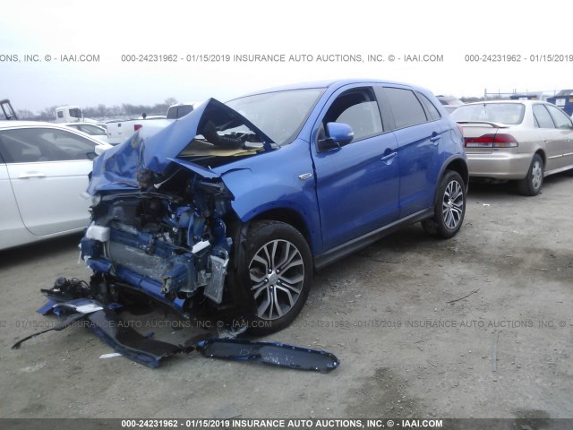 JA4AP3AU5JU025399 - 2018 MITSUBISHI OUTLANDER SPORT ES/SE BLUE photo 2