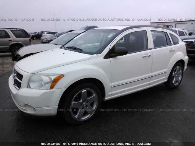 1B3HB78K27D243440 - 2007 DODGE CALIBER R/T WHITE photo 2