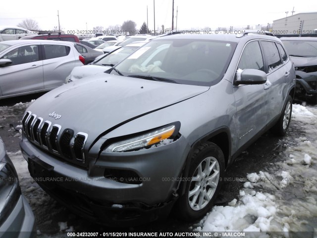 1C4PJLCB7FW683332 - 2015 JEEP CHEROKEE LATITUDE GRAY photo 2