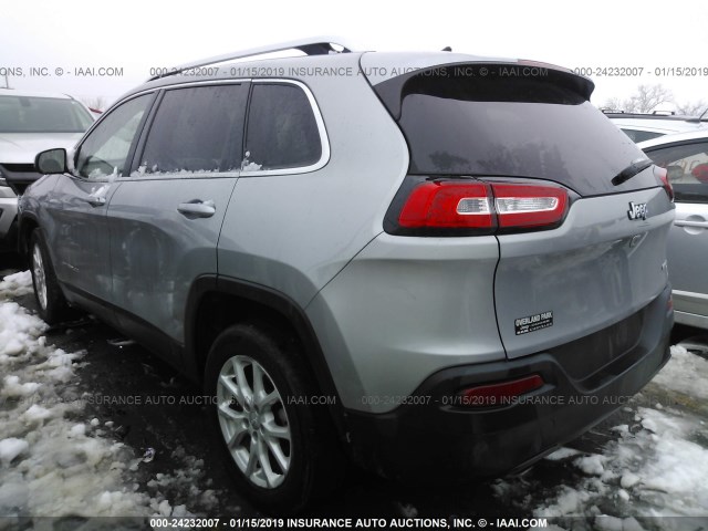 1C4PJLCB7FW683332 - 2015 JEEP CHEROKEE LATITUDE GRAY photo 3