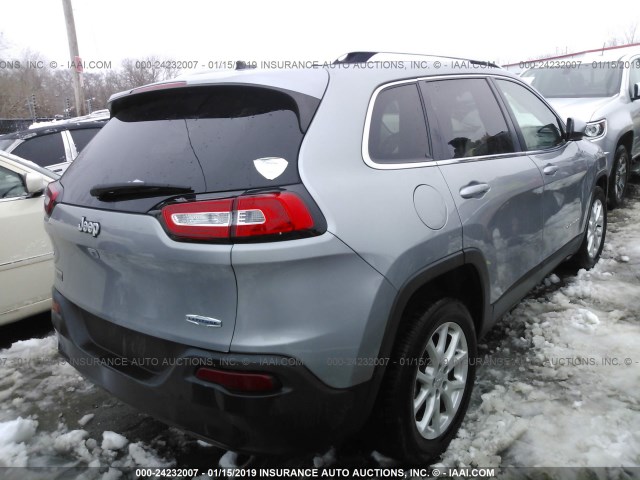 1C4PJLCB7FW683332 - 2015 JEEP CHEROKEE LATITUDE GRAY photo 4