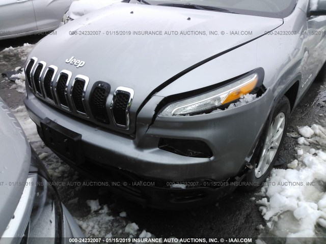 1C4PJLCB7FW683332 - 2015 JEEP CHEROKEE LATITUDE GRAY photo 6