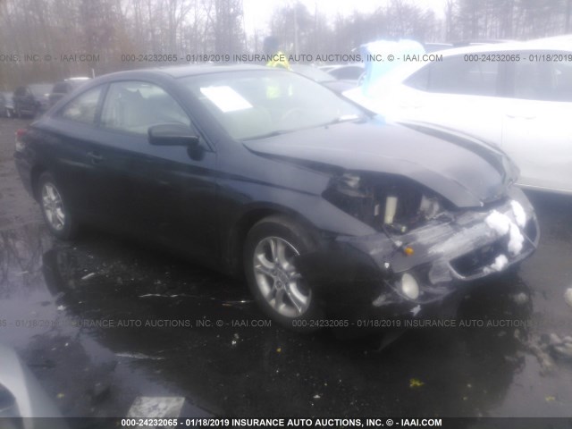 4T1CE38P06U709235 - 2006 TOYOTA CAMRY SOLARA SE/SLE BLACK photo 1