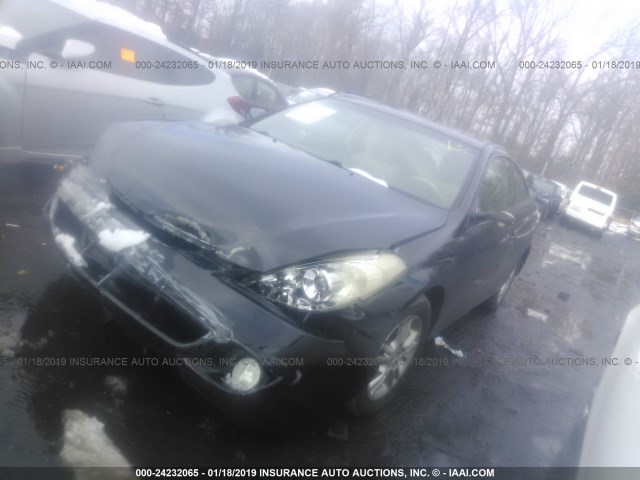 4T1CE38P06U709235 - 2006 TOYOTA CAMRY SOLARA SE/SLE BLACK photo 2