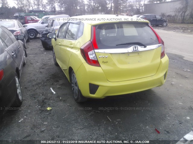 JHMGK5H79GX003731 - 2016 HONDA FIT EX/EXL YELLOW photo 3