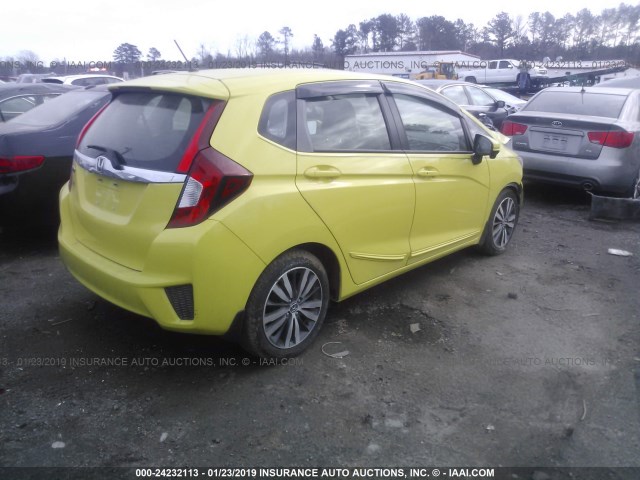 JHMGK5H79GX003731 - 2016 HONDA FIT EX/EXL YELLOW photo 4