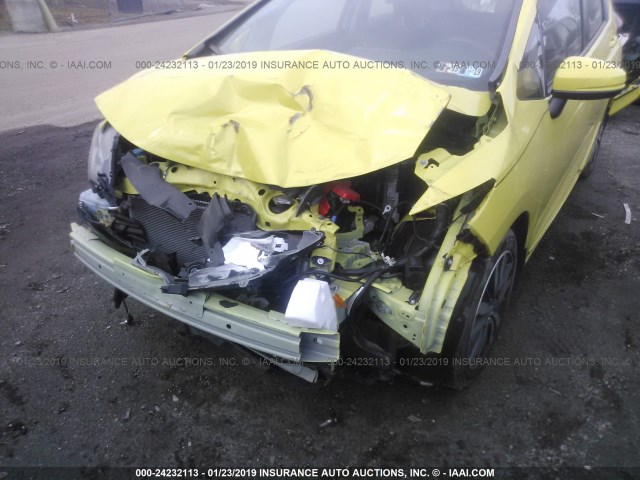 JHMGK5H79GX003731 - 2016 HONDA FIT EX/EXL YELLOW photo 6