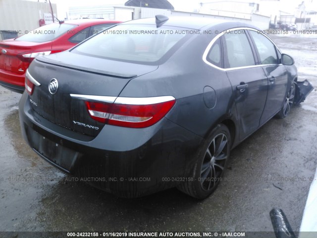 1G4PW5SK5G4133456 - 2016 BUICK VERANO SPORT TOURING GRAY photo 4