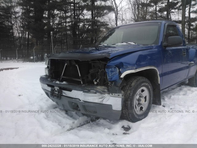 1GCEC14X53Z123884 - 2003 CHEVROLET SILVERADO C1500 BLUE photo 6