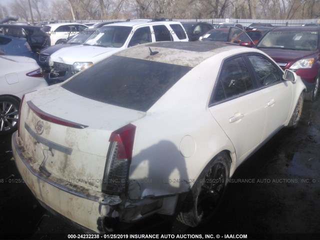 1G6DT57V380210551 - 2008 CADILLAC CTS HI FEATURE V6 WHITE photo 4