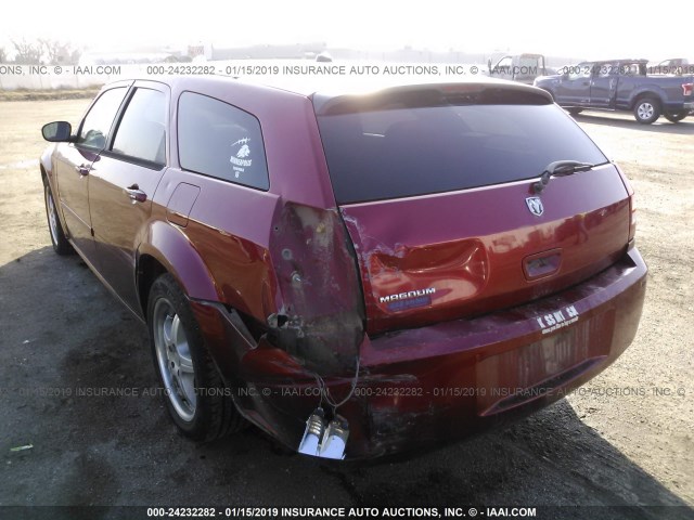 2D4FV48T75H562078 - 2005 DODGE MAGNUM SE MAROON photo 3